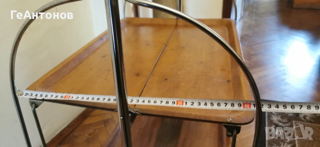 Помощна масичка за сервиране-сгъваема-на колела, снимка 6 - Маси - 52720809