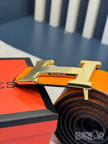 колани от естествена кожа в кутия hermes, снимка 2 - Колани - 50407010