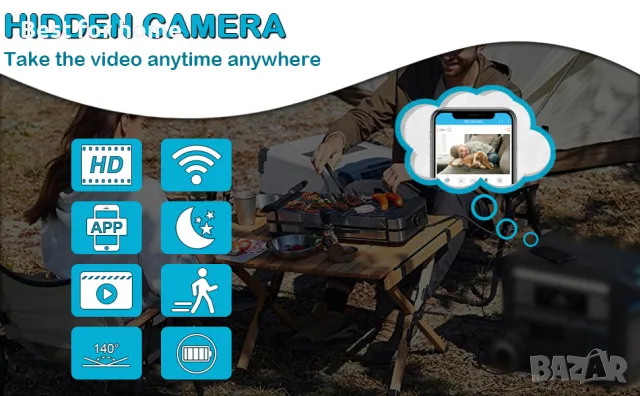 Шпионска камера Wifi OTADUG скрита в безжично зарядно, снимка 8 - Комплекти за видеонаблюдение - 49341005