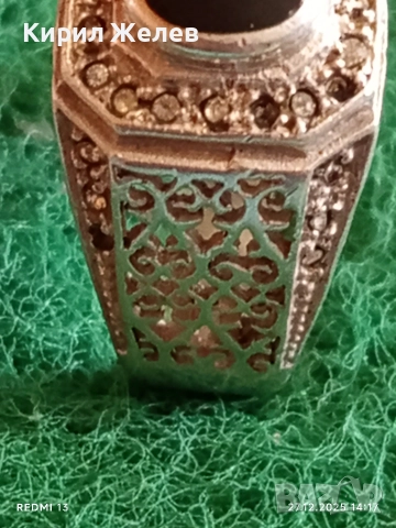 Авторски сребърен пръстен майсторска орнаментика с ЧЕРЕН ОНИКС ювелирна изработка 33480, снимка 2 - Пръстени - 52911823