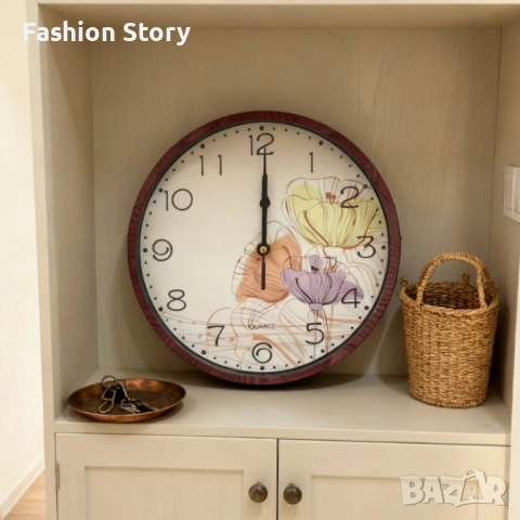 Стенен часовник Ø 25 см – стилен подарък за дом, уют и организация, снимка 2 - Декорация за дома - 52631646