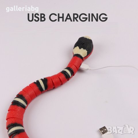 Интерактивна змия играчка с USB, снимка 2 - Електрически играчки - 40111137