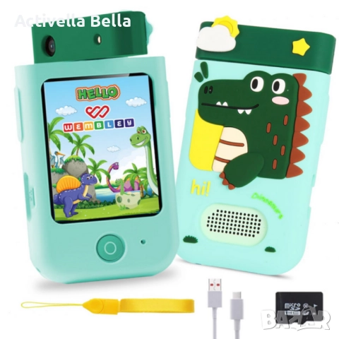 Образователен детски телефон с игри и камера 180° – Smart Phone за деца 3–7 г, снимка 5 - Образователни игри - 52926257