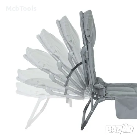 Сгъваемо походно легло тип шезлонг + чадър, снимка 2 - Къмпинг мебели - 49025493