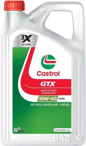 Моторно масло CASTROL GTX ULTRACLEAN 10W40 5л 