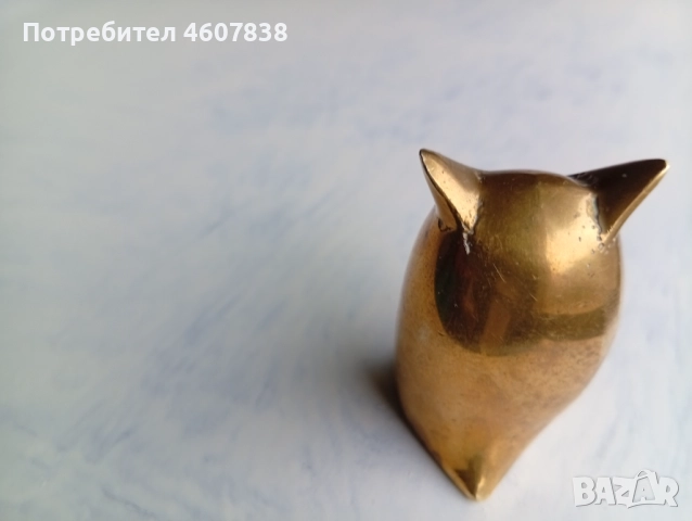 Бухалче месинг 5.5 см, снимка 5 - Декорация за дома - 52301862