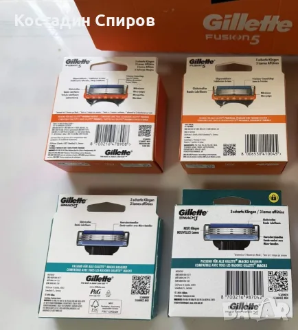 Нови ОРИГИНАЛНИ ножчета Gillette Fusion5 и Mach3, снимка 3 - Мъжка козметика - 55358111