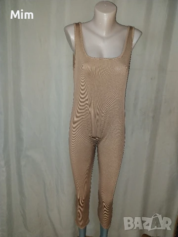 XL Еластичен гащеризон в бежаво , снимка 6 - Гащеризони - 50479312