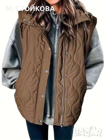 кафяв елек в размер XL, снимка 2 - Елеци - 52890641