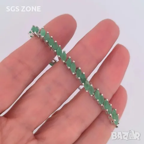 Тенис Сребърна Гривна Emerald/Ruby/Sapphire