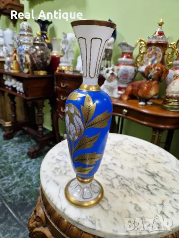 Чудесна рядка антикварна колекционерска ваза Бохемия , снимка 5 - Вази - 50263076