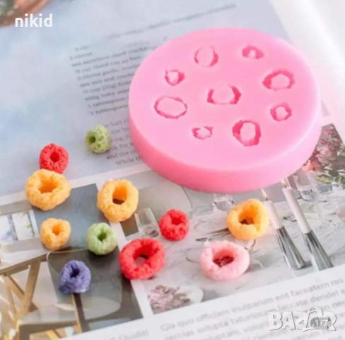 3d Мини кръгчета сърца Маршмелоу корнфлейкс зърнена закуска силиконов молд форма фондан смола декор , снимка 5 - Форми - 32216219