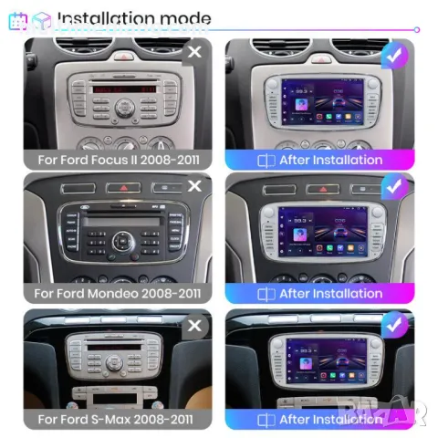 Ford Mondeo,Focus,S-Max,C-Max,Galaxy,Kuga Мултимедия Навигация Android, снимка 7 - Аксесоари и консумативи - 50070339