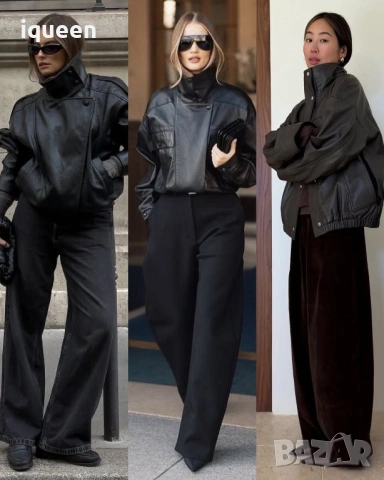 Актуално кожено яке Oversize 