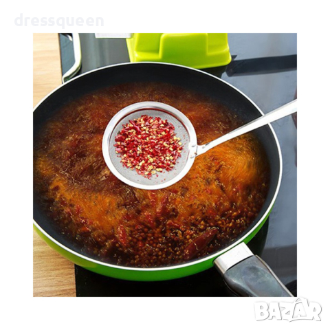 1949 Кухненска цедка с дълга дръжка, неръждаема стомана, снимка 3 - Аксесоари за кухня - 44566843