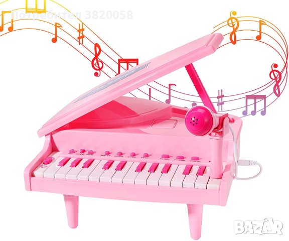 Бебешко многофункционално пиано с микрофон, снимка 3 - Образователни игри - 42419310