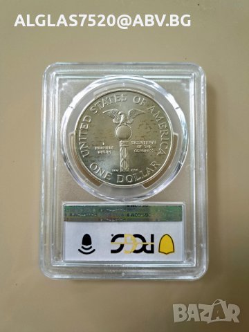 Американски сребърен долар, снимка 2 - Нумизматика и бонистика - 42689346