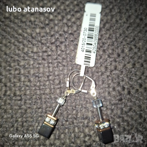 обици от германия ръчна майсторска изработка сребро злато скъпоценни камъни 