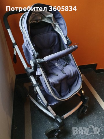 Бебешка комбинирана количка Moni - Gigi, деним, снимка 7 - Детски колички - 39253223