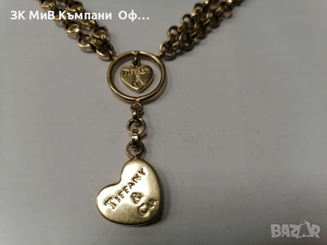 Златно дамско колие Tiffany & Co - 23.55 грама - 14к , снимка 2 - Колиета, медальони, синджири - 52204750