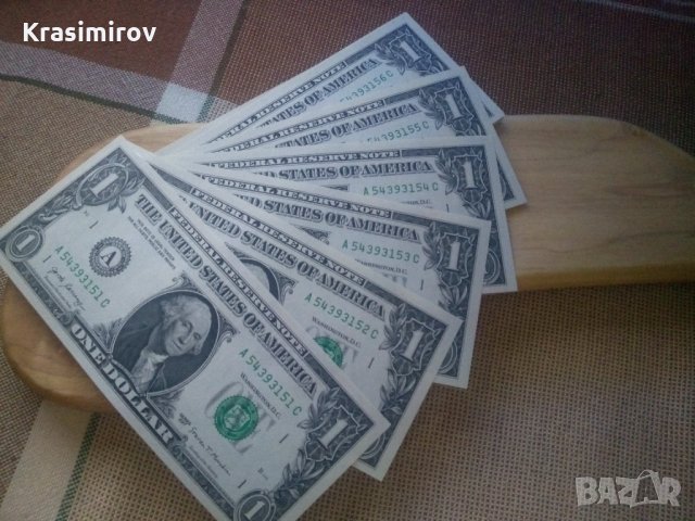 Колекция USA/САЩ-банкноти от 1 долар - 50бр. поредни номера, снимка 3 - Нумизматика и бонистика - 33780443