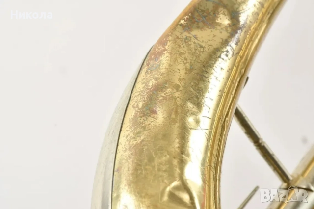 Винтидж месингова туба с роторни клапани - ГДР-  С оригинален куфар, снимка 8 - Антикварни и старинни предмети - 52306134