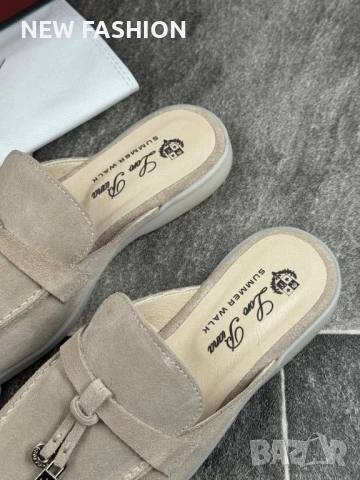 Дамски Чехли - Естествен Велур ✨Loro Piana, снимка 2 - Чехли - 50985511