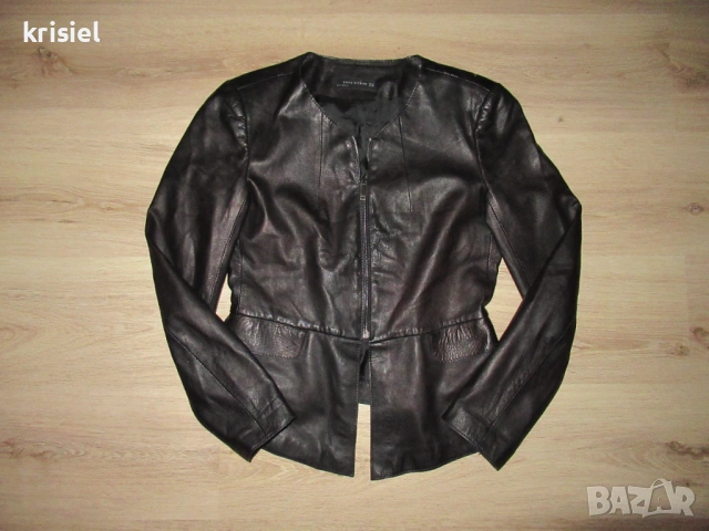 ZARA--ЕСТЕСТВЕНА КОЖА,СТРАХОТНО ЯКЕ--М номер