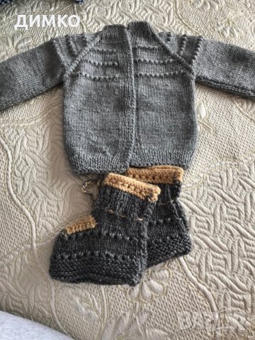 Нови! Плетени бебешки дрешки, снимка 2 - Комплекти за бебе - 35913806