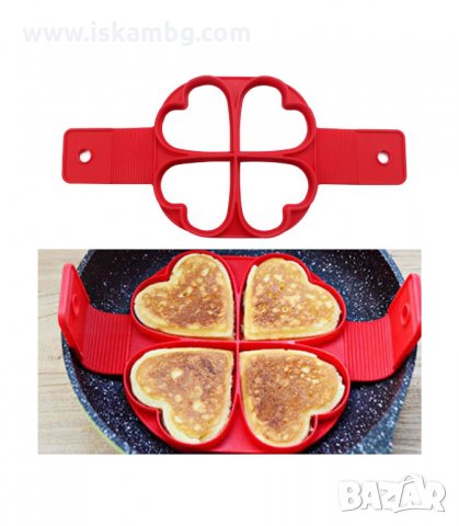 СИЛИКОНОВА ФОРМА ЗА ЯЙЦА И ПАЛАЧИНКИ С 4 ОТВОРА - код 2898, снимка 11 - Форми - 33910353
