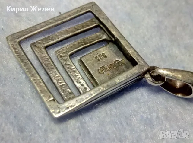 NIKOL@S АВТОРСКИ СЕДЕФЕН СРЕБЪРЕН МЕДАЛЬОН СРЕБРО 925 РЪЧНА РАБОТАна ИЗВЕСТНИЯ БИЖУТЕР НИКОЛАС 32107, снимка 2 - Колиета, медальони, синджири - 49886051