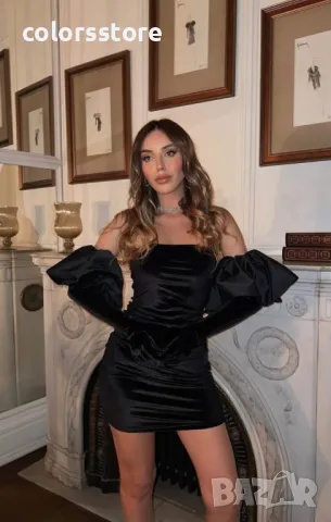 Дамска рокля с буфан ръкавел, снимка 3 - Рокли - 48094662