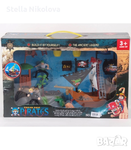 Детски пиратски кораб и фигурки