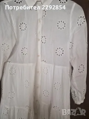 Zara -M бяла рокля, снимка 3 - Рокли - 55979285