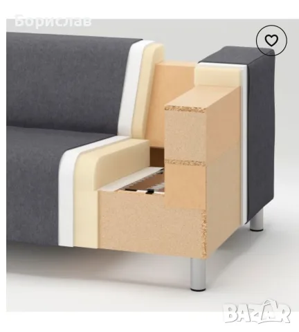 Двуместен диван Ikea Klippan, снимка 5 - Дивани и мека мебел - 55977538