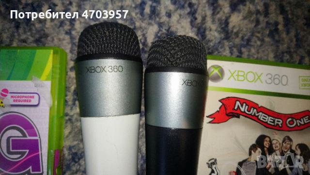 Два микрофона и две игри за пеене за Xbox 360 , снимка 2 - Xbox конзоли - 53043161
