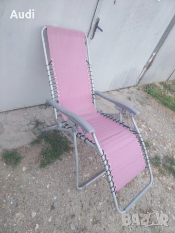 Сгъваем стол шезлонг сподлкътници, функция за люлеене  Удобен, комфортен, без забележки, снимка 5 - Градински мебели, декорация  - 41644727