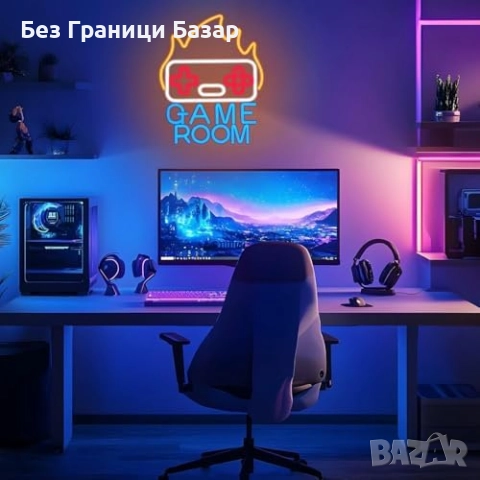 Нов знак Гейминг неонова лампа за стена LED табела Game Room Украса стая, снимка 7 - Декорация за дома - 52818436