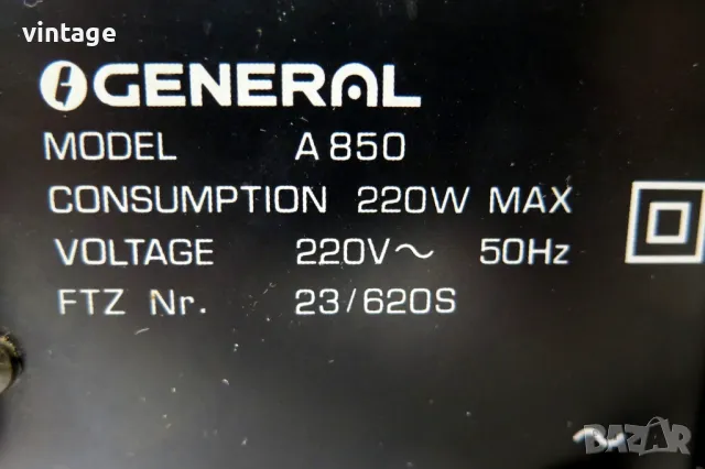 GENERAL A 850, снимка 7 - Ресийвъри, усилватели, смесителни пултове - 49806887