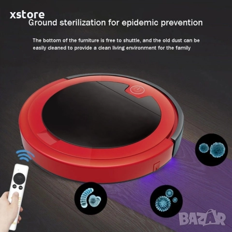 Прахосмукачка робот за сухо и мокро почистване с дистанционно управление - ROBOT7, снимка 5 - Прахосмукачки - 52795887