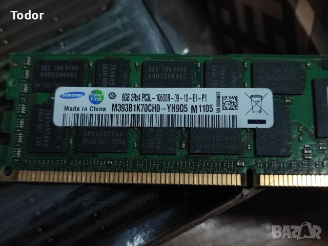 75 бр. 8GB PC3L-12800R PC3L-10600R Dimm - сървърна памет, снимка 3 - RAM памет - 53359636