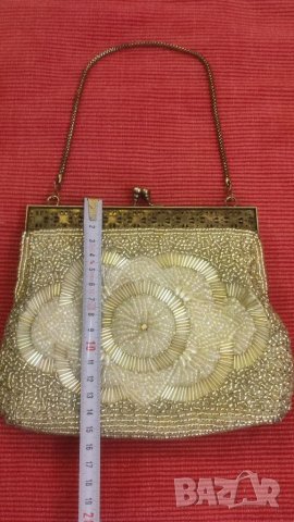 Бална, вечерна чантичка, с маниста. , снимка 3 - Чанти - 40628069