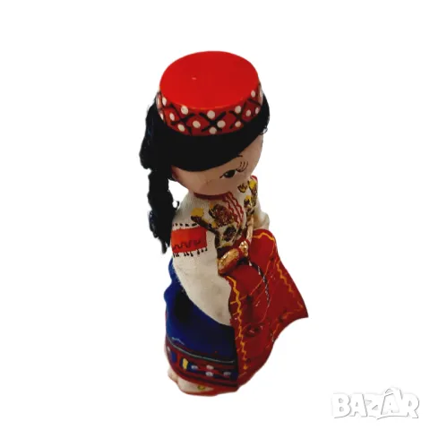 Стара дървена, етно, битова кукла, декорация, момиче(11.3), снимка 6 - Колекции - 47613449