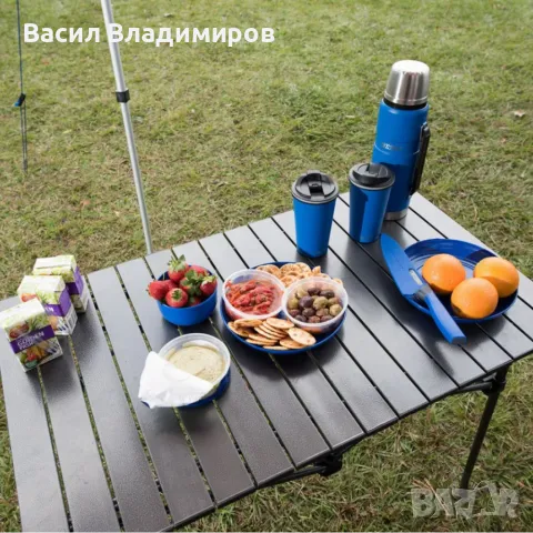 Сгъваема къмпинг маса 95х55 см, снимка 2 - Къмпинг мебели - 49464787