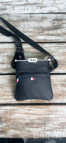 Мъжка черна чанта Tommy Hilfiger🔝Lacoste Код D963, снимка 3 - Чанти - 47318943