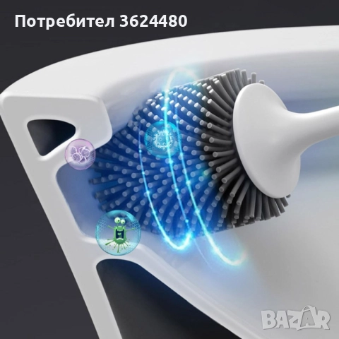 Силиконова четка за баня 3687 Ecoco, снимка 5 - Мопове, кофи, четки и метли - 52667118