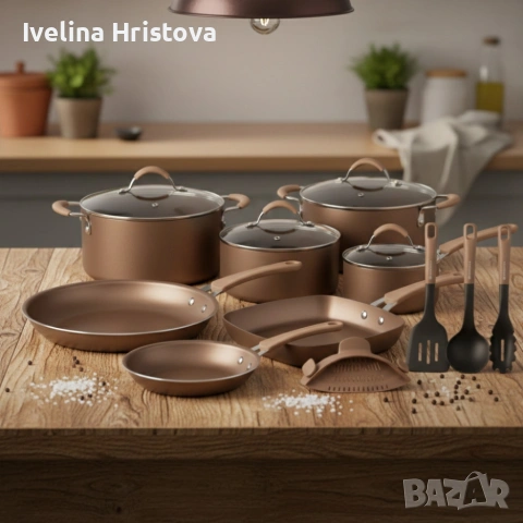 *Пълен комплект съдове Edenberg 20 части , снимка 2 - Съдове за готвене - 53623148