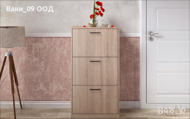 Шкаф за обувки в цвят дъб сонома, снимка 3 - Шкафове - 42731230
