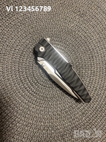 Сгъваем нож,острие D2, дръжка G10, 98х230, снимка 7 - Ножове - 52368242