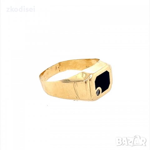 Златен мъжки пръстен 3,54гр. размер:68 14кр. проба:585 модел:13341-1, снимка 3 - Пръстени - 38970115